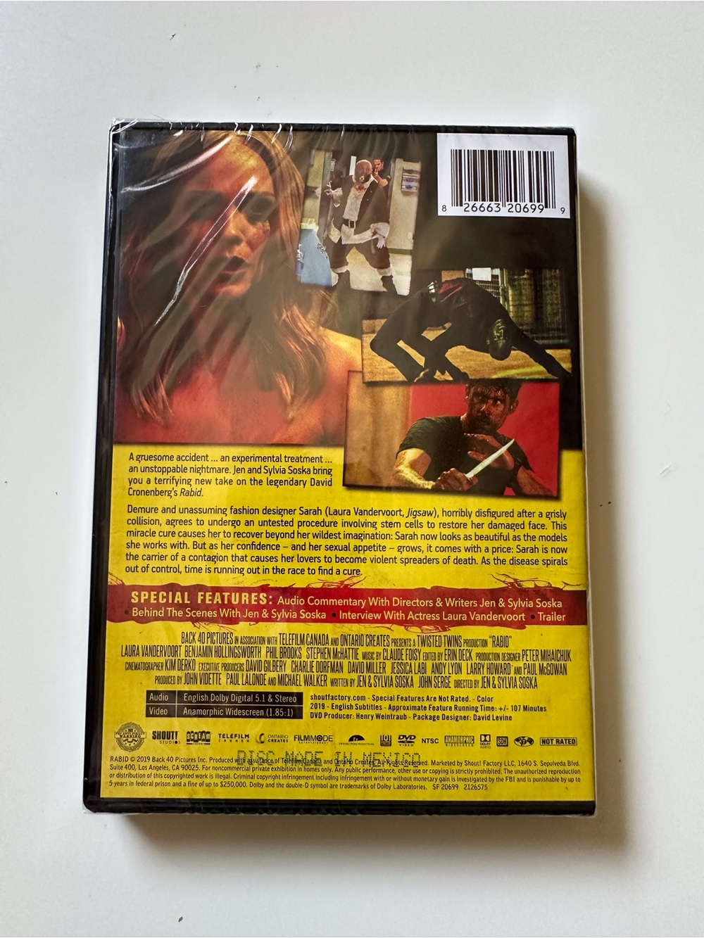 Rabid (DVD, 2019) Laura Vandervoort Stephen McHattie NEW - Picture 3 of 3